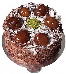 4 ile 6 kişilik Kütahya Doğum günü yaş pastası Çikolatalı Kestaneli yaş pasta
