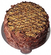 6 ile 9 kişilik Doğum günü yaş pastası siparişi Çikolatalı Krokanlı yaş pasta